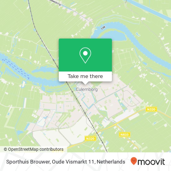 Sporthuis Brouwer, Oude Vismarkt 11 map