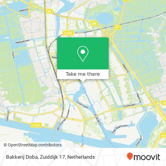 Bakkerij Doba, Zuiddijk 17 map