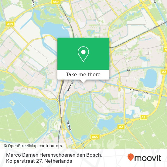 Marco Damen Herenschoenen den Bosch, Kolperstraat 27 map