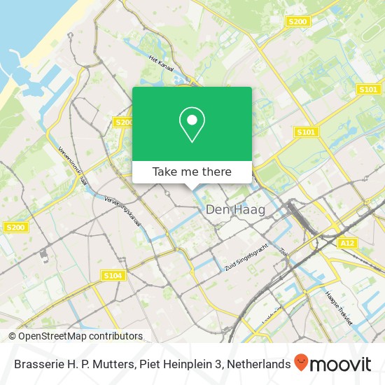 Brasserie H. P. Mutters, Piet Heinplein 3 map