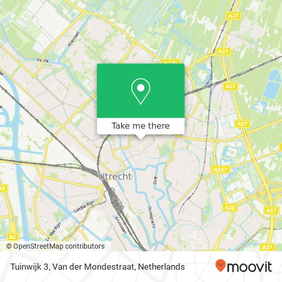 Tuinwijk 3, Van der Mondestraat Karte