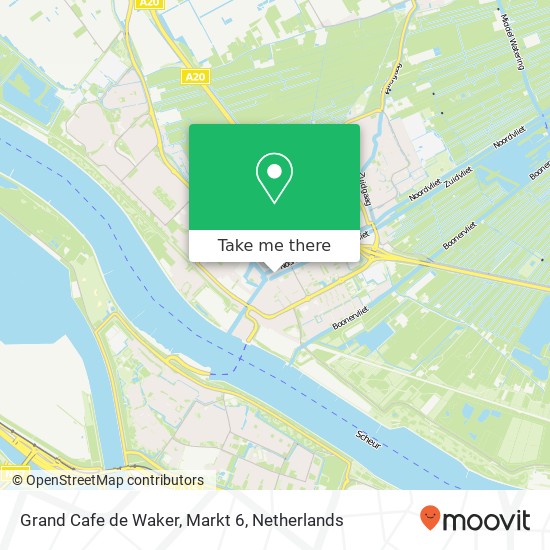 Grand Cafe de Waker, Markt 6 map