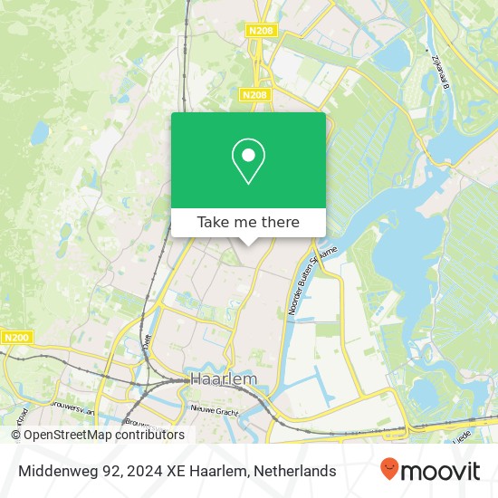 Middenweg 92, 2024 XE Haarlem map