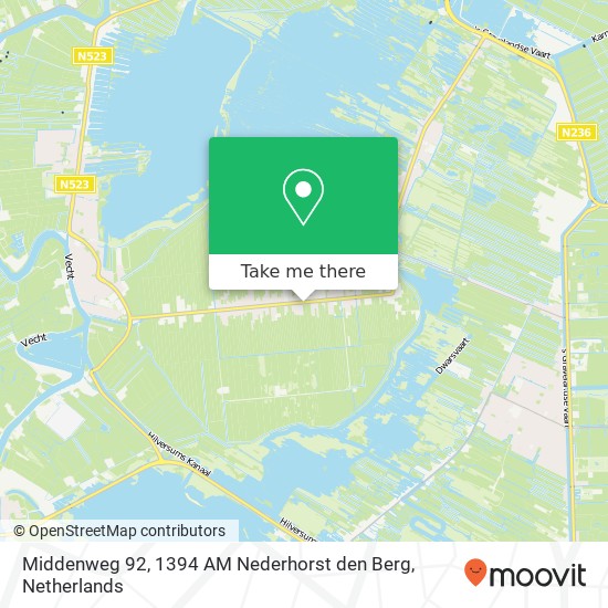 Middenweg 92, 1394 AM Nederhorst den Berg map