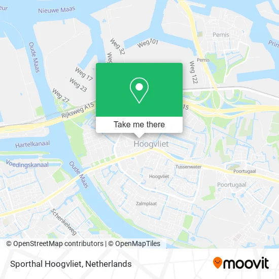 Sporthal Hoogvliet map