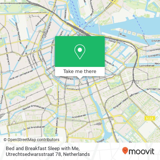 Bed and Breakfast Sleep with Me, Utrechtsedwarsstraat 78 Karte