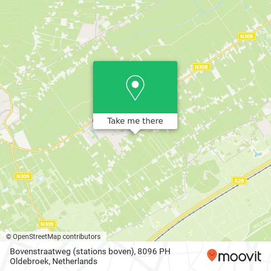 Bovenstraatweg (stations boven), 8096 PH Oldebroek Karte