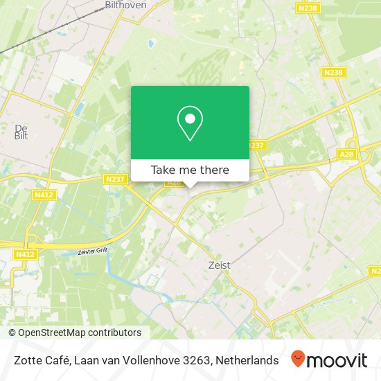 Zotte Café, Laan van Vollenhove 3263 Karte
