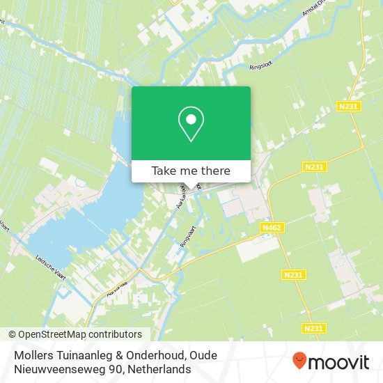 Mollers Tuinaanleg & Onderhoud, Oude Nieuwveenseweg 90 map