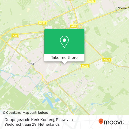 Doopsgezinde Kerk Kosterij, Pauw van Wieldrechtlaan 29 map