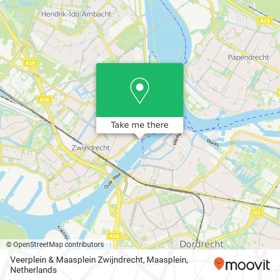 Veerplein & Maasplein Zwijndrecht, Maasplein map