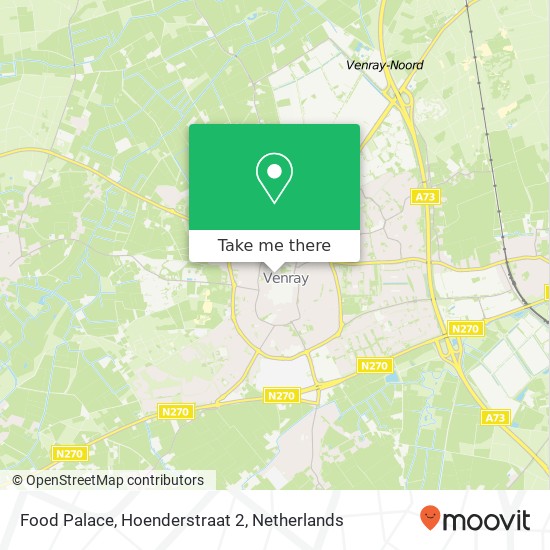 Food Palace, Hoenderstraat 2 map