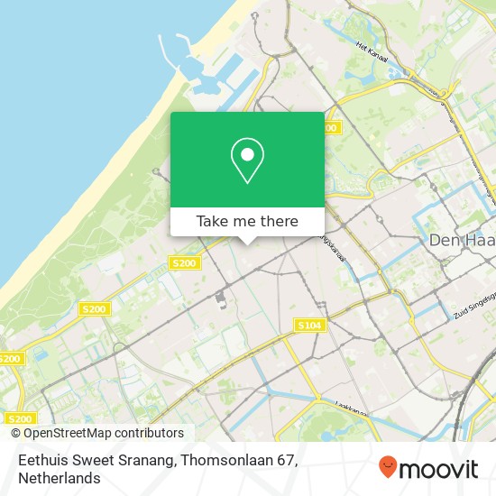 Eethuis Sweet Sranang, Thomsonlaan 67 map