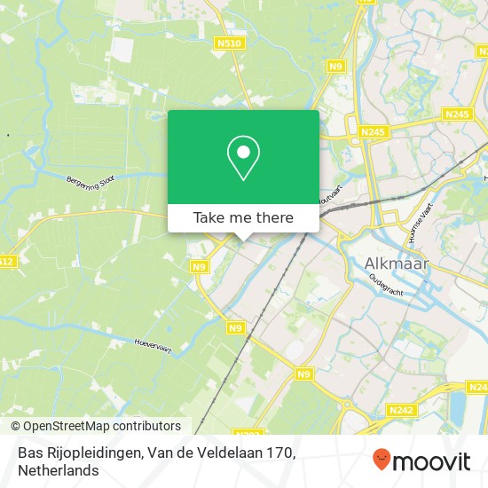 Bas Rijopleidingen, Van de Veldelaan 170 map