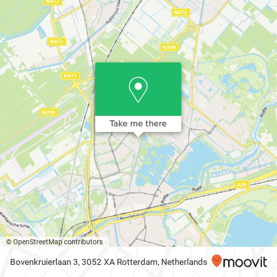 Bovenkruierlaan 3, 3052 XA Rotterdam map
