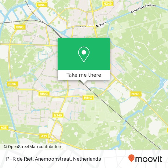 P+R de Riet, Anemoonstraat map