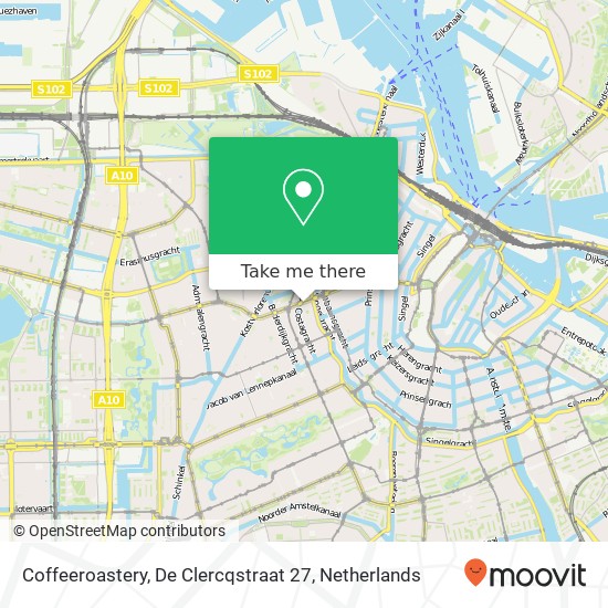 Coffeeroastery, De Clercqstraat 27 map