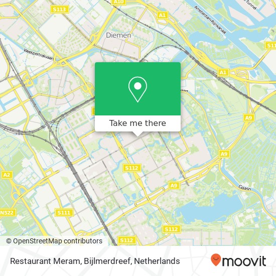 Restaurant Meram, Bijlmerdreef Karte