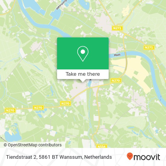 Tiendstraat 2, 5861 BT Wanssum map