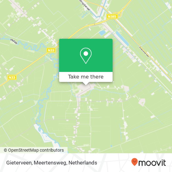 Gieterveen, Meertensweg Karte