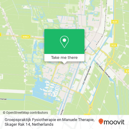 Groepspraktijk Fysiotherapie en Manuele Therapie, Skager Rak 14 map