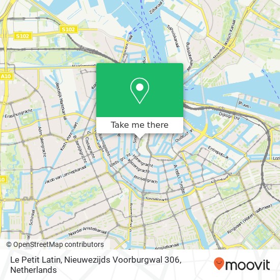 Le Petit Latin, Nieuwezijds Voorburgwal 306 map