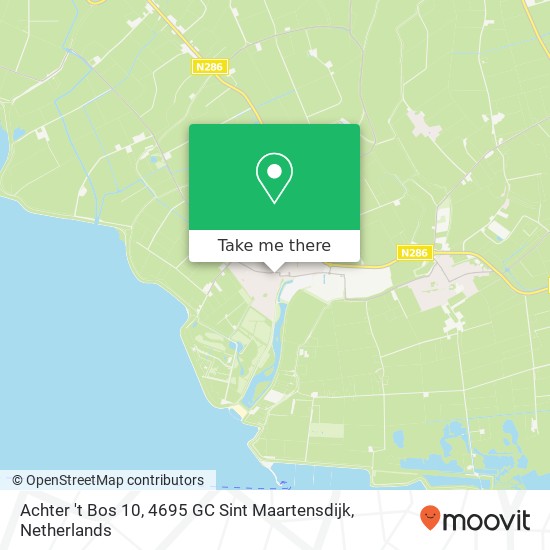 Achter 't Bos 10, 4695 GC Sint Maartensdijk map