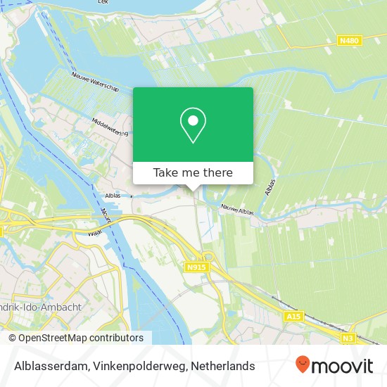 Alblasserdam, Vinkenpolderweg map