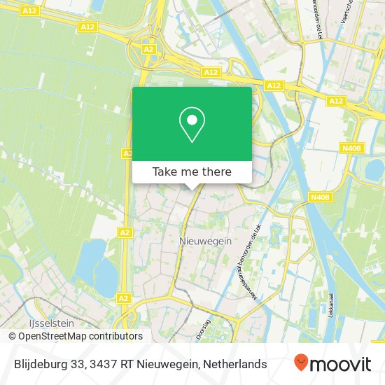 Blijdeburg 33, 3437 RT Nieuwegein Karte