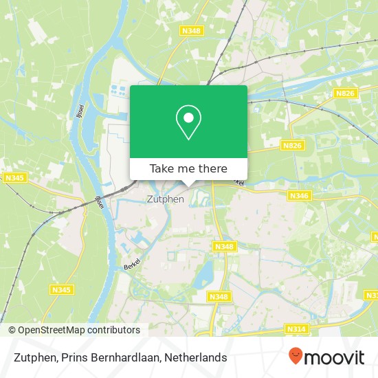 Zutphen, Prins Bernhardlaan map