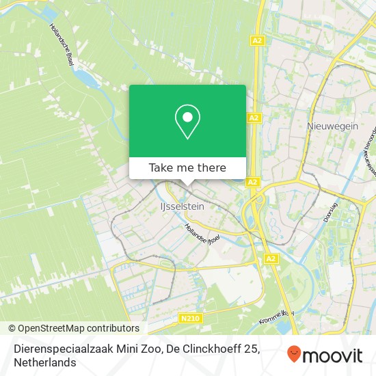 Dierenspeciaalzaak Mini Zoo, De Clinckhoeff 25 map