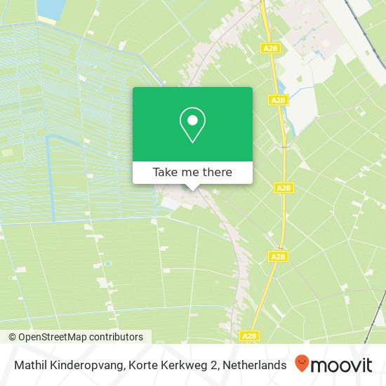 Mathil Kinderopvang, Korte Kerkweg 2 map