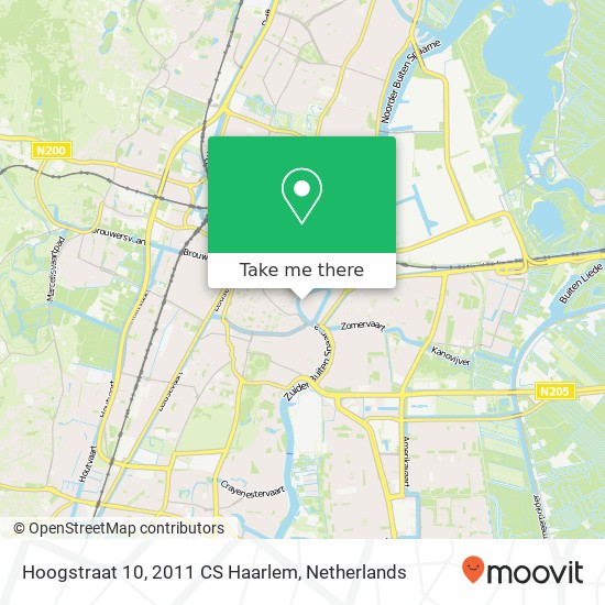 Hoogstraat 10, 2011 CS Haarlem map