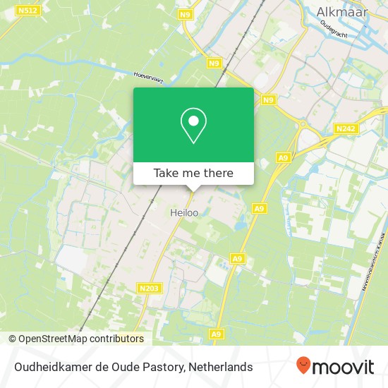 Oudheidkamer de Oude Pastory map