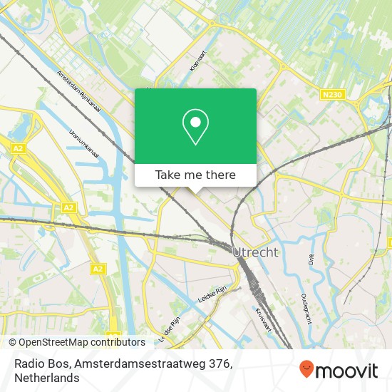 Radio Bos, Amsterdamsestraatweg 376 map