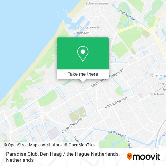 Paradise Club, Den Haag / the Hague Netherlands map