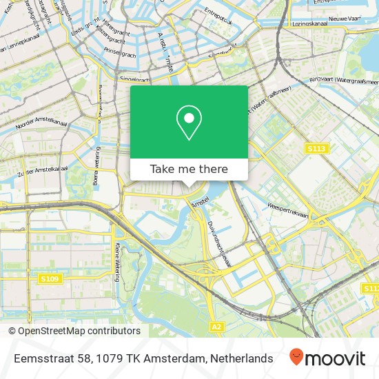 Eemsstraat 58, 1079 TK Amsterdam map