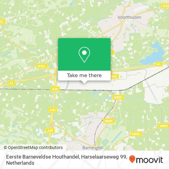 Eerste Barneveldse Houthandel, Harselaarseweg 99 map