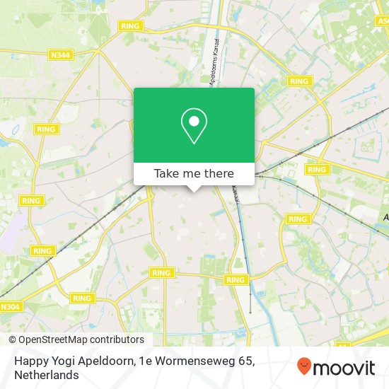 Happy Yogi Apeldoorn, 1e Wormenseweg 65 map