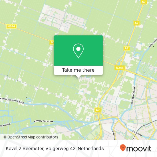 Kavel 2 Beemster, Volgerweg 42 map