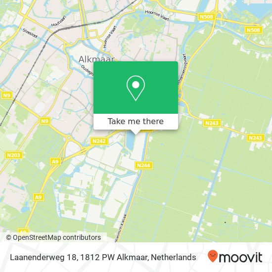 Laanenderweg 18, 1812 PW Alkmaar map