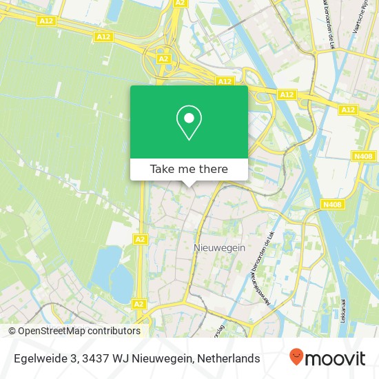 Egelweide 3, 3437 WJ Nieuwegein map