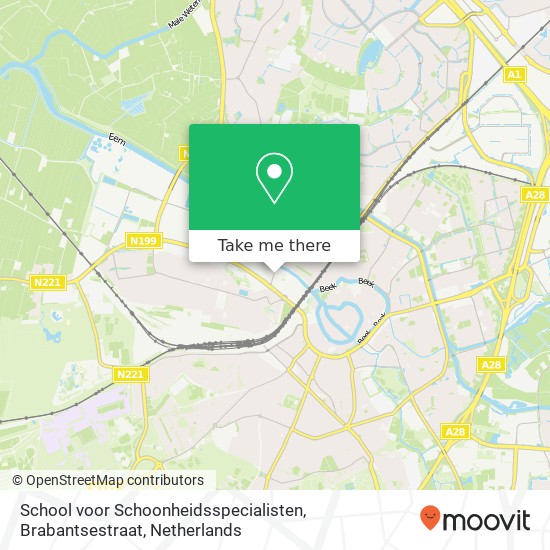 School voor Schoonheidsspecialisten, Brabantsestraat Karte