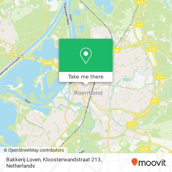 Bakkerij Loven, Kloosterwandstraat 213 map