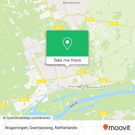 Wageningen, Geertjesweg Karte