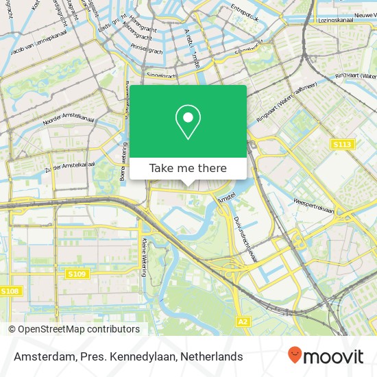 Amsterdam, Pres. Kennedylaan map
