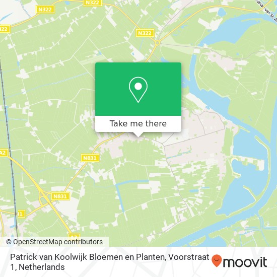 Patrick van Koolwijk Bloemen en Planten, Voorstraat 1 Karte