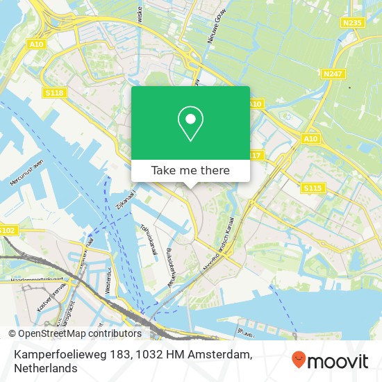 Kamperfoelieweg 183, 1032 HM Amsterdam map