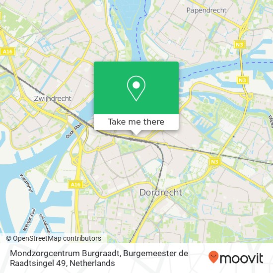 Mondzorgcentrum Burgraadt, Burgemeester de Raadtsingel 49 map