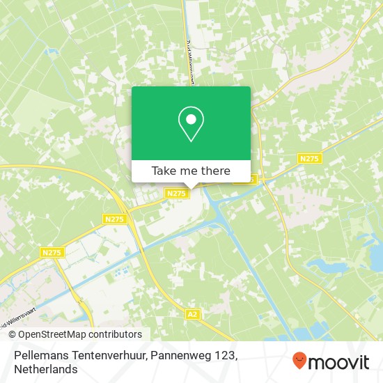 Pellemans Tentenverhuur, Pannenweg 123 Karte